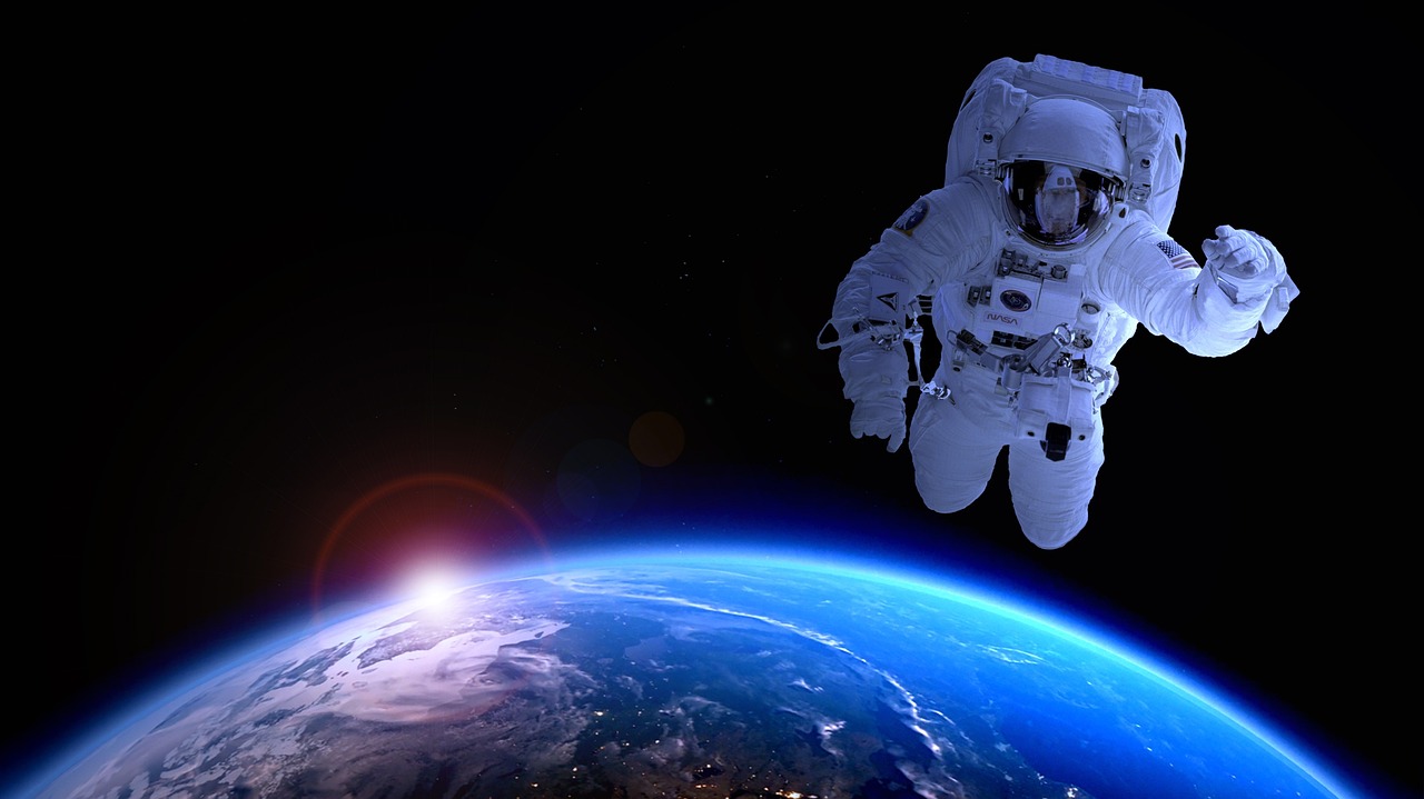 astronaut, space, earth